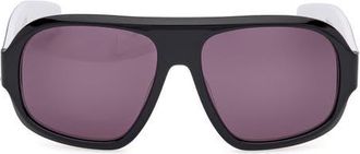 adidas 59mm Pilot Sunglasses in Shiny Black /Smoke at Nordstrom