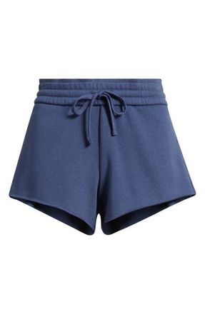BP. Foldover Fleece Mini Sweat Shorts in Blue Indigo at Nordstrom, Size Xx-Small