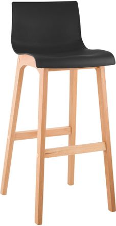 Clp Taburete Hover Con Asiento En Polipropileno Negro