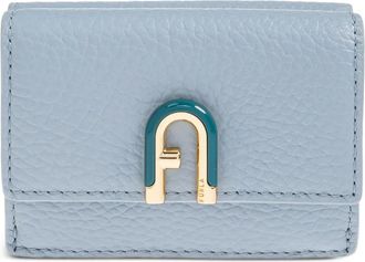 Furla Portafoglio in pelle con placca logo - Blu