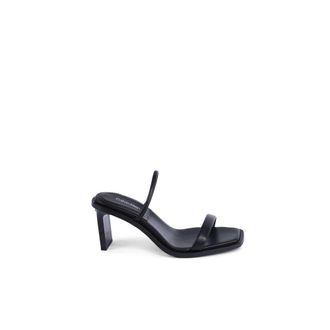 Calvin Klein Black Leather Stiletto Heel Womens Sandals