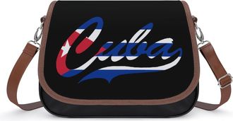 Generic Cuba Flag Small Womens Crossbody Bags Shoulder Handbag with Adjustable Strap for Travel