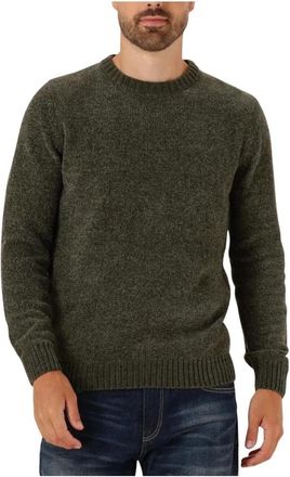 Anerkjendt Groene Chenille Gebreide Trui - Heren - Ronde hals truien - Groen - 2XL - Polyester - Truien & Vesten