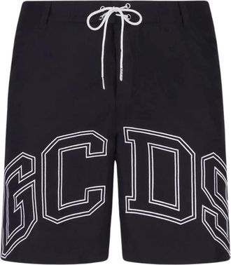 GCDS Essentials Lounge Logo Zwemshorts - Heren - Strandmode - Zwart - S - Polyester - Badmode