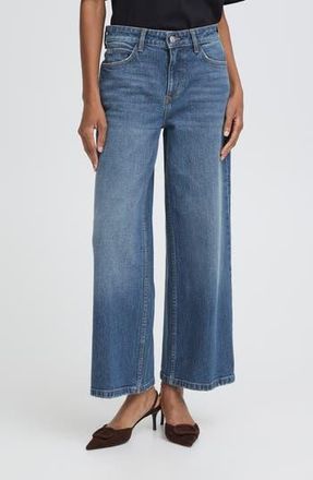 b.young Kyjla Wide Leg Jeans in Mid Blue Denim at Nordstrom Rack, Size 27