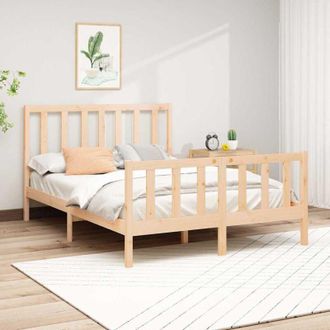 vidaXL Vidaxl - Estructura De Cama Sin Colch&oacute;n Madera Maciza De Pino 140x190 Cm