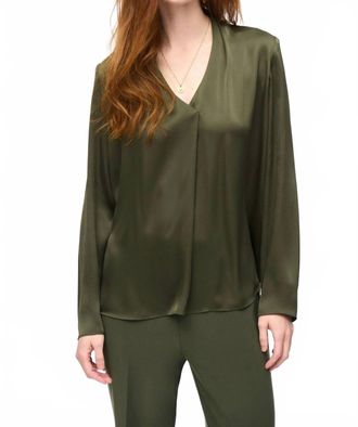 Joseph Ribkoff Satin Blouse In Iguana