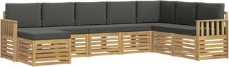 vidaXL Conjunto De Sof&aacute;s De Exterior 8 Uds. Blanco Y Antracita Vidaxl