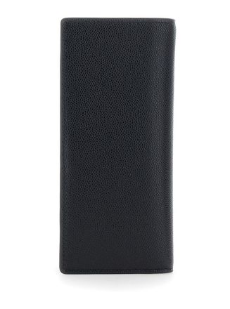 Tod's Hammered Calf Leather Wallet - Black