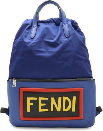 Fendi Multi-Color Nylon Leather Backpack (Pre-Owned)