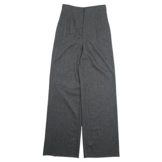 Emporio Armani Wide Trousers, female, Gray, Size: XS Wide Trousers