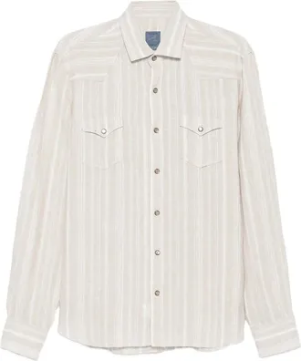 Barba Striped Flap-pockets Shirt