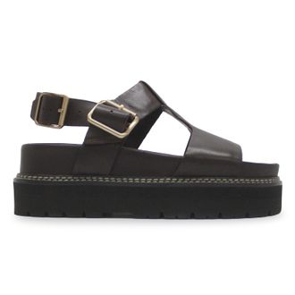 Clarks Orianna Sky Leather Womens Slingbacks Sandals - Wine - Size:UK 6.5