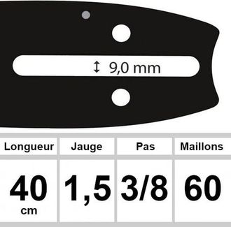 OEM Tron&ccedil;on De Ozaki Pro Steel Gu&iacute;a 40 Cm 3 8 Pulgada