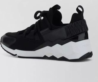 Pierre Hardy leather paneled low-top sneakers