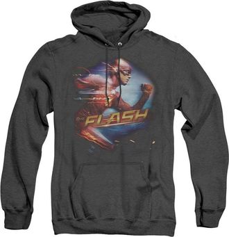 Gildan The Flash Fastest Man Adult Heather Hoodie / Hooded Sweatshirt