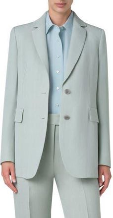 Akris Gunnar Silk Blend Blazer in Stone Blue at Nordstrom Rack, Size 2