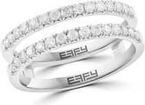 Effy Sterling Silver Diamond Double Band Ring at Nordstrom Rack, Size 7