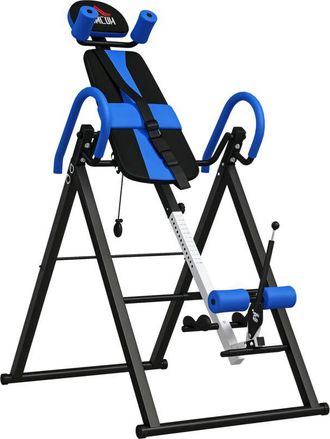 HOMCOM Homcom Tabla De Inversi&oacute;n Plegable Con Bloqueo De Inclinaci&oacute;n Y Seguridad, Ajustable Hasta 90&deg;, Para Aliviar Espalda Y Mejorar La Circulaci&oacute;n, Azul
