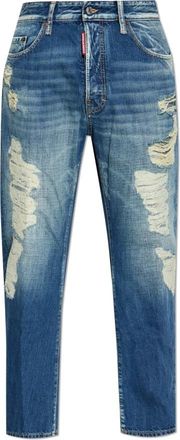 Dsquared2 Jeans - Heren - Slim Fit Jeans - Blauw - 2XL - Katoen - Jeans
