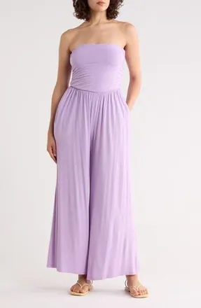 West K Strapless Wide Leg Jumpsuit in Lavander at Nordstrom Rack, Size X-Small