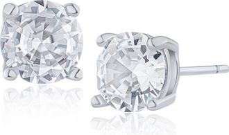 Jardin Round Cubic Zirconia Stud Earrings in Sterling Silver at Nordstrom Rack