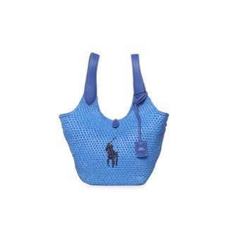 Polo Ralph Lauren Raffia And Viscose Tote Bag