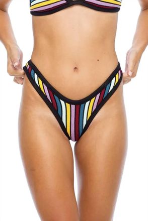 Indah Shout Knit Bikini Bottom In Rio Stripe