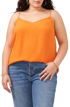 1.State Sheer Inset Camisole in Russet Orange at Nordstrom, Size 3X
