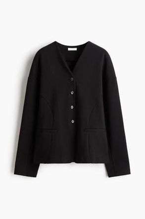 H&M Jersey Blazer in Black at Nordstrom, Size X-Small