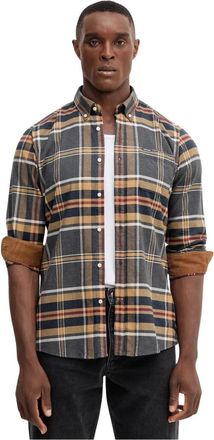 Barbour Gebreid Shirt met Patroon - Heren - Casual Overhemden - Veelkleurig - M - Katoen - Overhemden