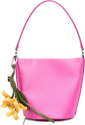 Self Portrait Tassen, Dames, Roze, ONE Size, Satijn, Satijnen Bucket Bag