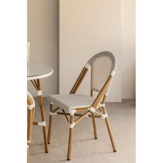 Sklum Sklum - Pack De 2 Sillas De Comedor Apilables En Aluminio Brielle Bistro