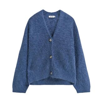 Knit-ted Maris Cardigan - Dames - Truien - Blauw - Maat: S Nylon