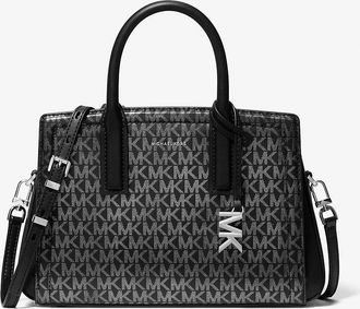 Michael Kors Laila Small Metallic Signature Logo Satchel