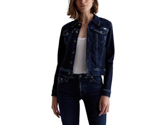 AG - Adriano Goldschmied Robyn Fitted Denim Jacket Womens Vest 9 Years Enchantment : MD (US 6-8), Cotton/Denim/Elastane