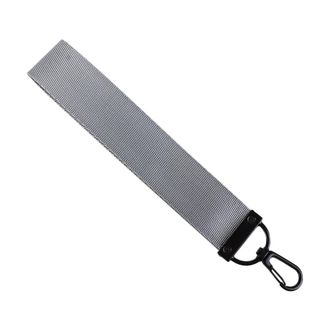 Generic Solid Colors Nylon Wrist Lanyard Strap, Ribbon Bag Charms Key Chain Holder for for Badge, Wallet, and Phone Wrist Strap(silver)