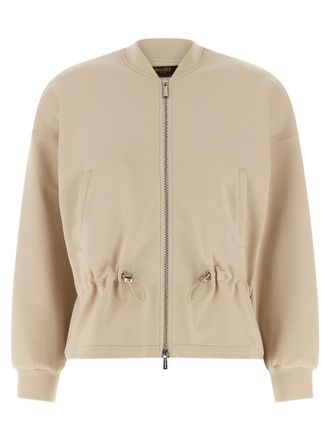 Moorer Beige Cotton Womens Sweatshirt