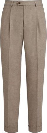 Brunello Cucinelli Pantaloni moulin&eacute; con pieghe - Marrone