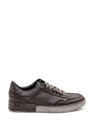 Dolce & Gabbana Dolce & Gabbana Brown Leather Vit Beck Sneakers
