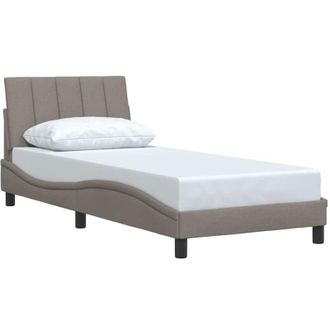 vidaXL Estructura De Cama Sin Colch&oacute;n Tela Taupe 90x200 Cm Vidaxl