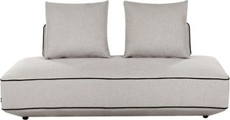 Beliani Chaise Longue SEILLANS Fabric Light Grey