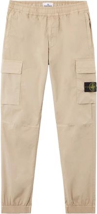 Stone Island Straight Trousers, male, Beige, W31, Cargo Jogger Trousers