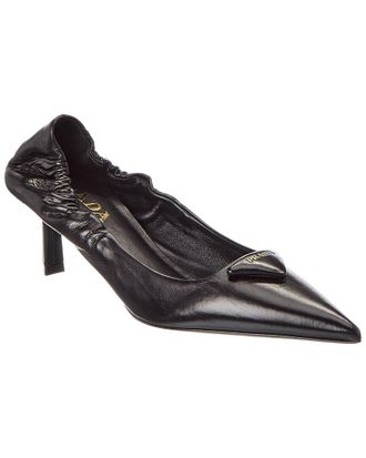 Prada Leather Pointy-Toe Pump