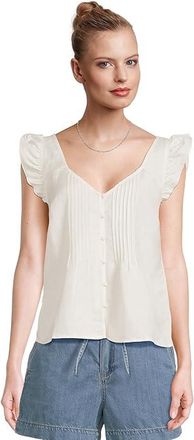 Sanctuary The Time Shell Womens Clothing White : SM (US 4-6), Cotton/Polyester/Rayon