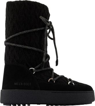 Moon Boot Ltrack Boots - Dames - Winterlaarzen - Zwart - 37 EU - Leer - Schoenen