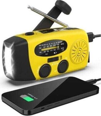 OEM Radio Meteorol&oacute;gica De Emergencia Con Energ&iacute;a Solar, Kit Resistente A Terremotos, Manivela, Autoalimentada, Am/fm/wb, Radio De Supervivencia Con Maniv