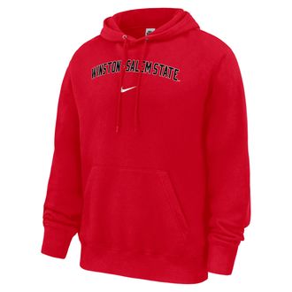Nike Mens College (Winston-Salem State Rams) Fleece Pullover Hoodie in Red | M31233WISA26-RED