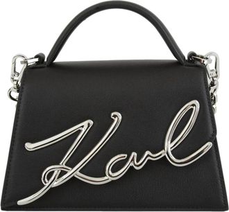 Karl Lagerfeld Mini Crossbody Tas - Dames - Handtassen - Zwart - ONE Size - Leer - Tassen