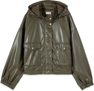 Oltre Jas met capuchon en zakken - Dames - Zomerjassen - Groen - L - Polyester - Jassen